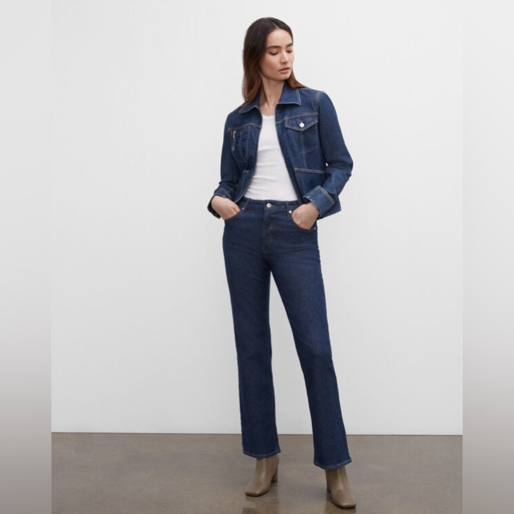 NWT Club Monaco The Perfect Bootcut Jeans, indigo, size 27